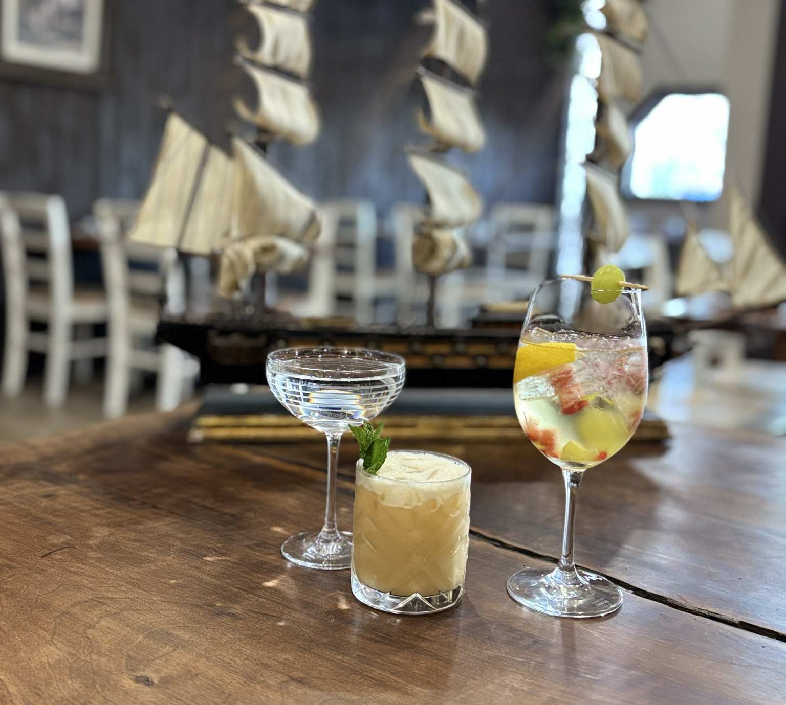 Signature cocktail at Seven Seas